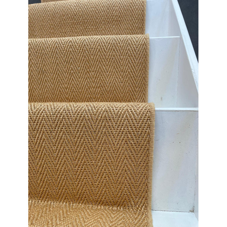Natur Pur Devonshire Golden sisal herringbone carpet stair runner from